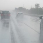 Carretera con lluvia