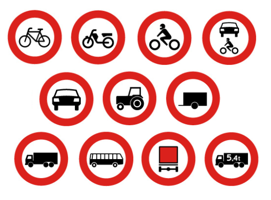 Cuidado señal de prohibido